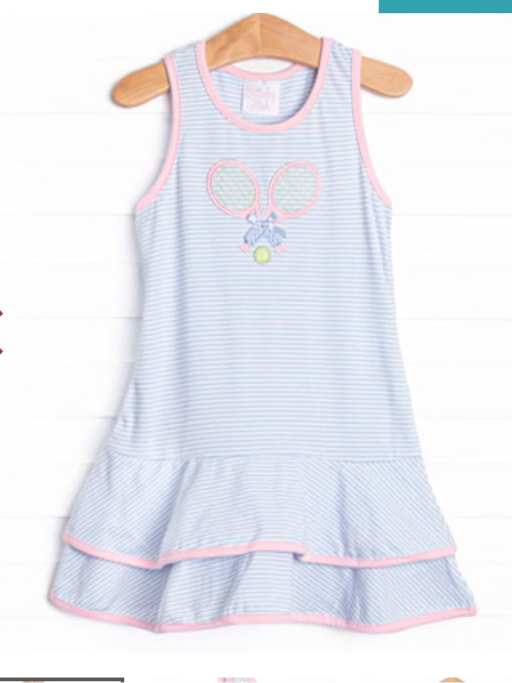 Serve's Up Applique Tennis Dress, Blue